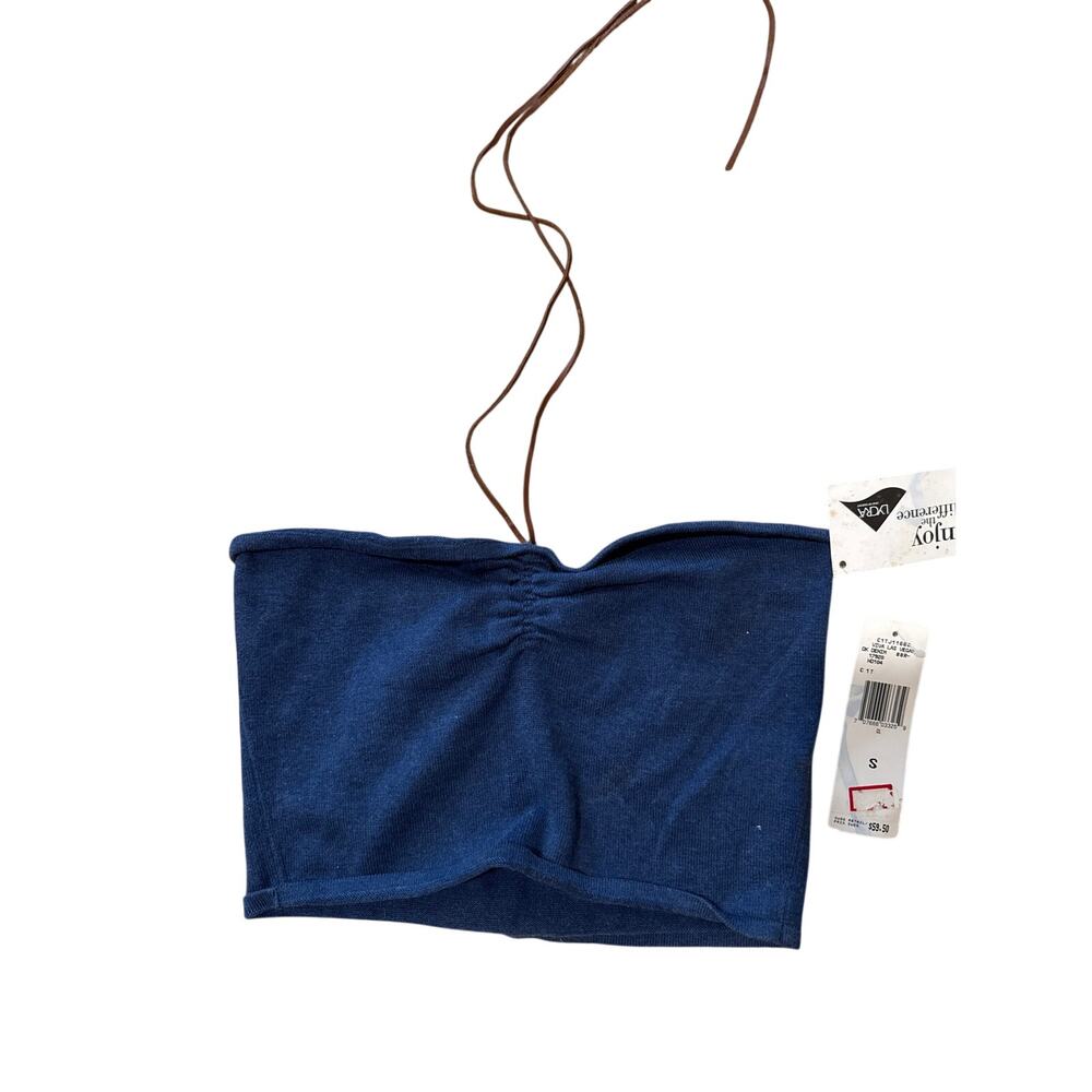 NWT Vintage Lauren Tube Top with Removable Leather Strap